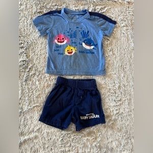 Baby Shark Boy Set Pants And Shirt Size 12 Months